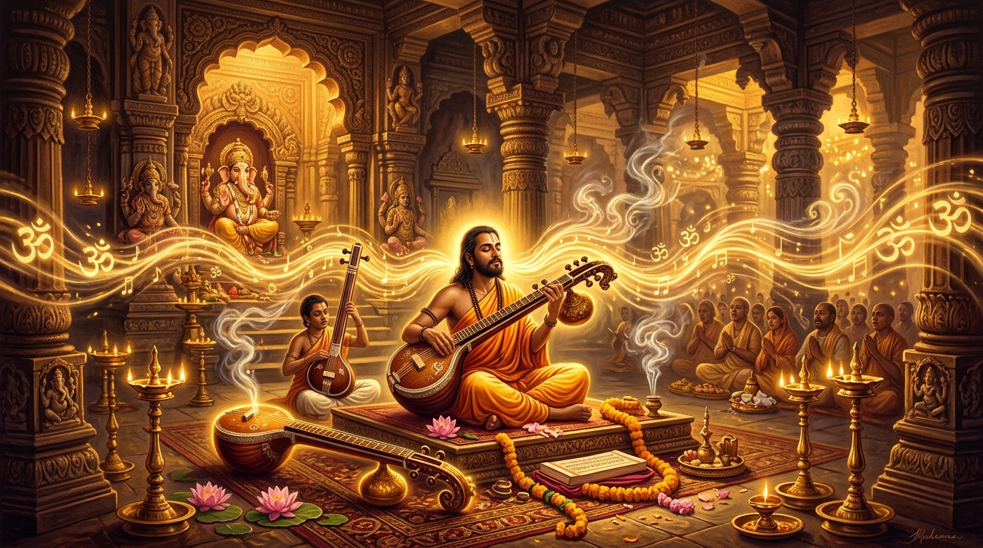 Sacred Chant Artwork - Waves of Vedic Mantras